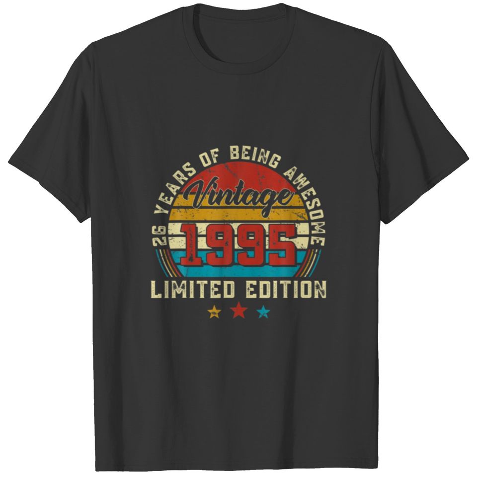 26Th Birthday Retro Limited Edition 1995 Birthday T-shirt