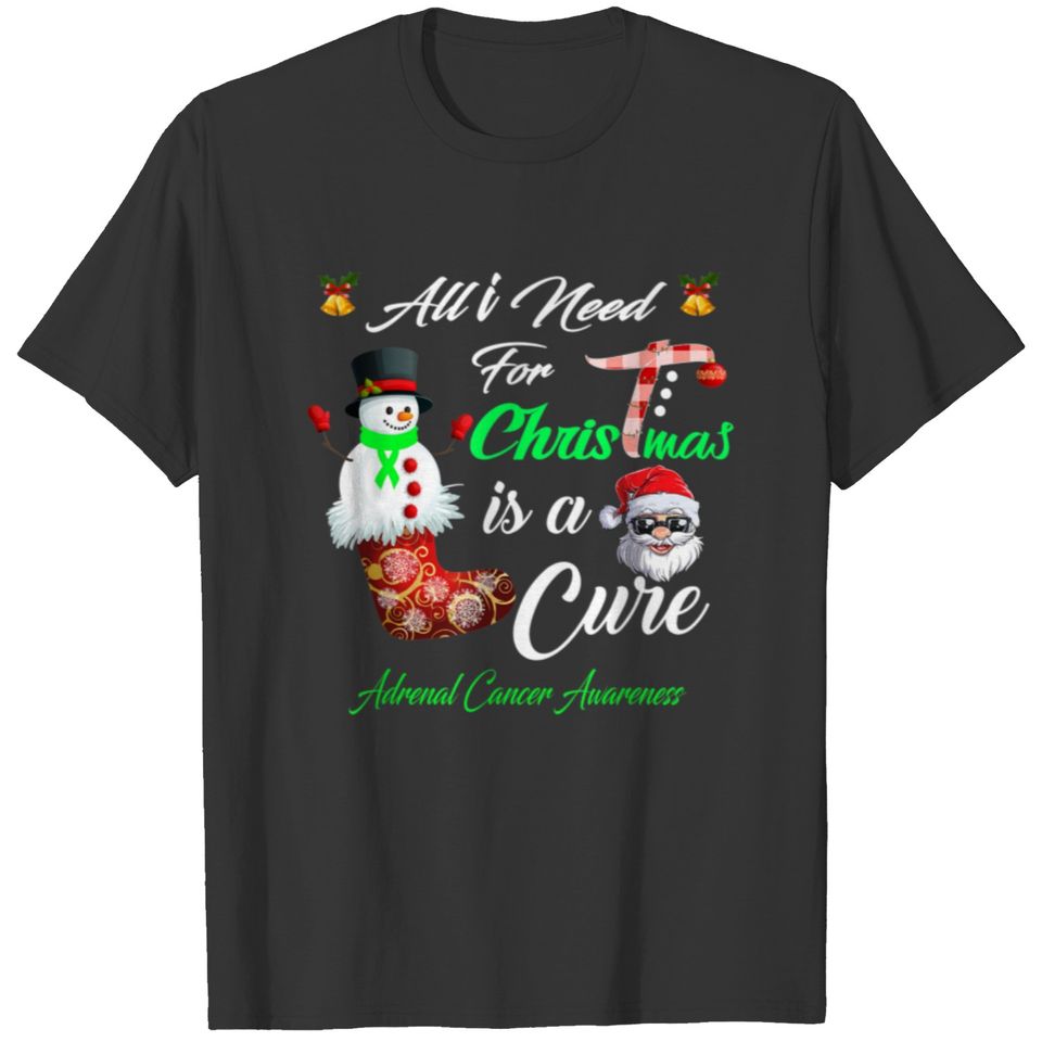 All i Need For Christmas is a Cure Adrenal Cancer T-shirt