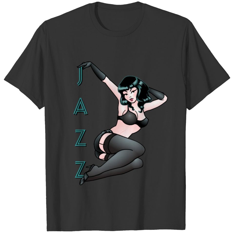 Retro Pinup  Mens Jazz Dancer Top T-shirt