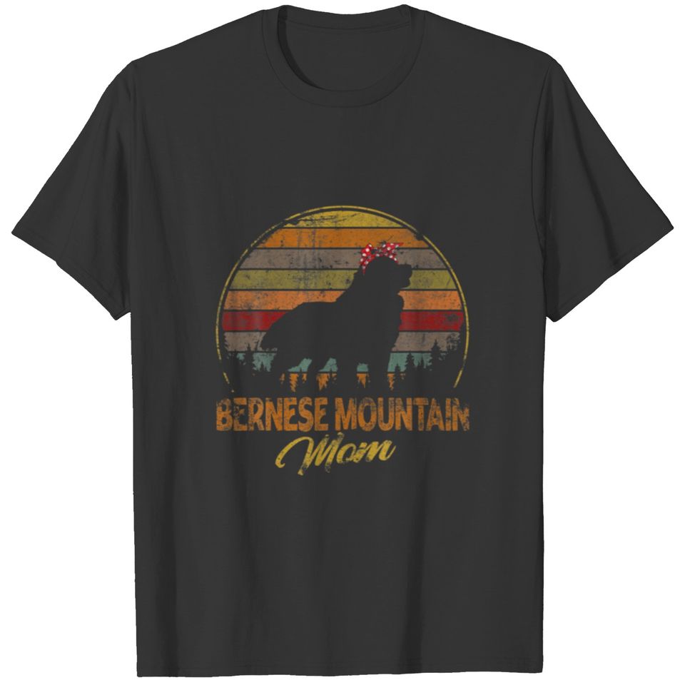 Vintage Bernese Mountain Dog Mom Retro Dog Mother' T-shirt