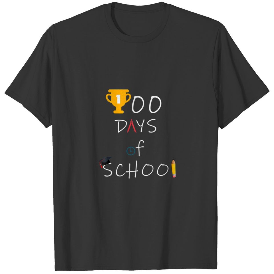100 Days Of School, Girls Boys T-shirt