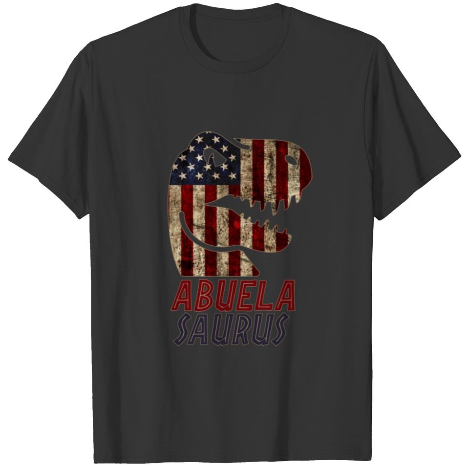 Patriotic Abuela Dinosaur T-shirt