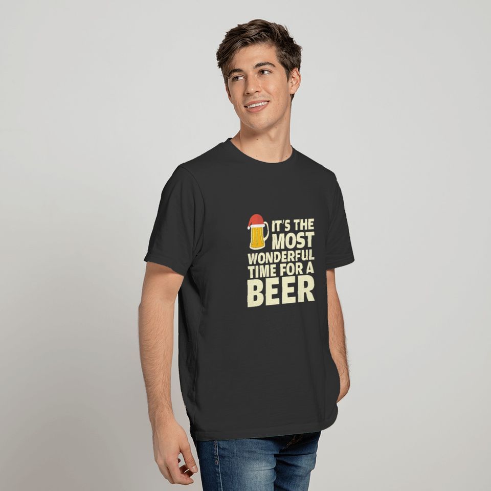 Funny Time For A Christmas Beer Christmas gift T-shirt