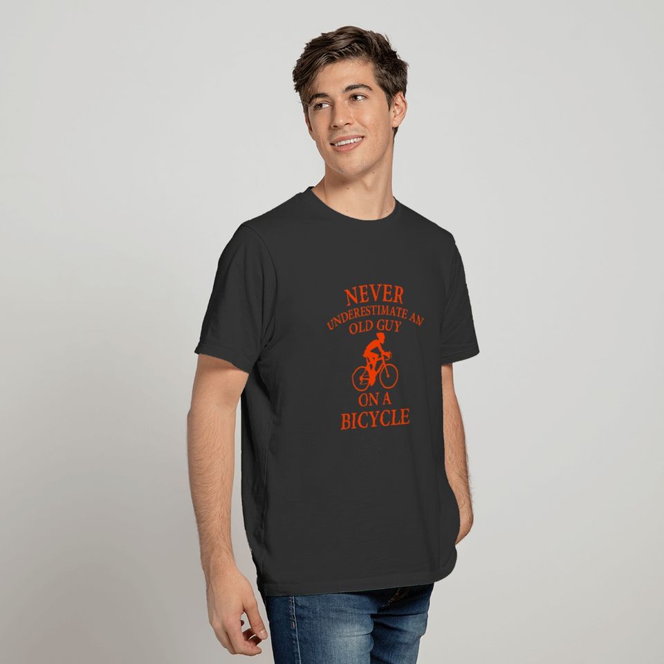NEVER Underestimate An Old Guy On A Bike Funny T-shirt