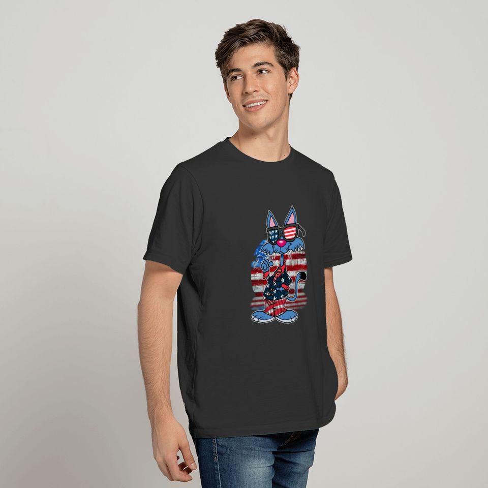 American Patriotic Cat T-shirt