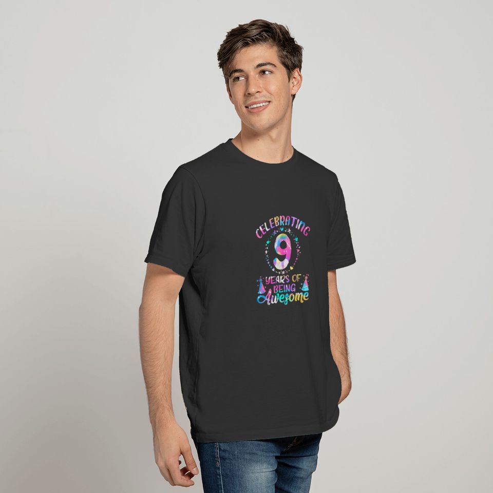 9 Years Of Being Awesome 9 Years Old 9Th Birthday T-shirt