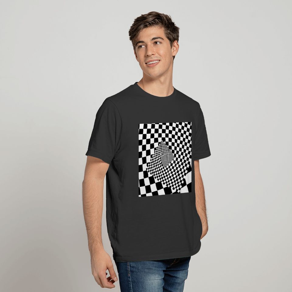 Droste Checkered Spiral T-shirt