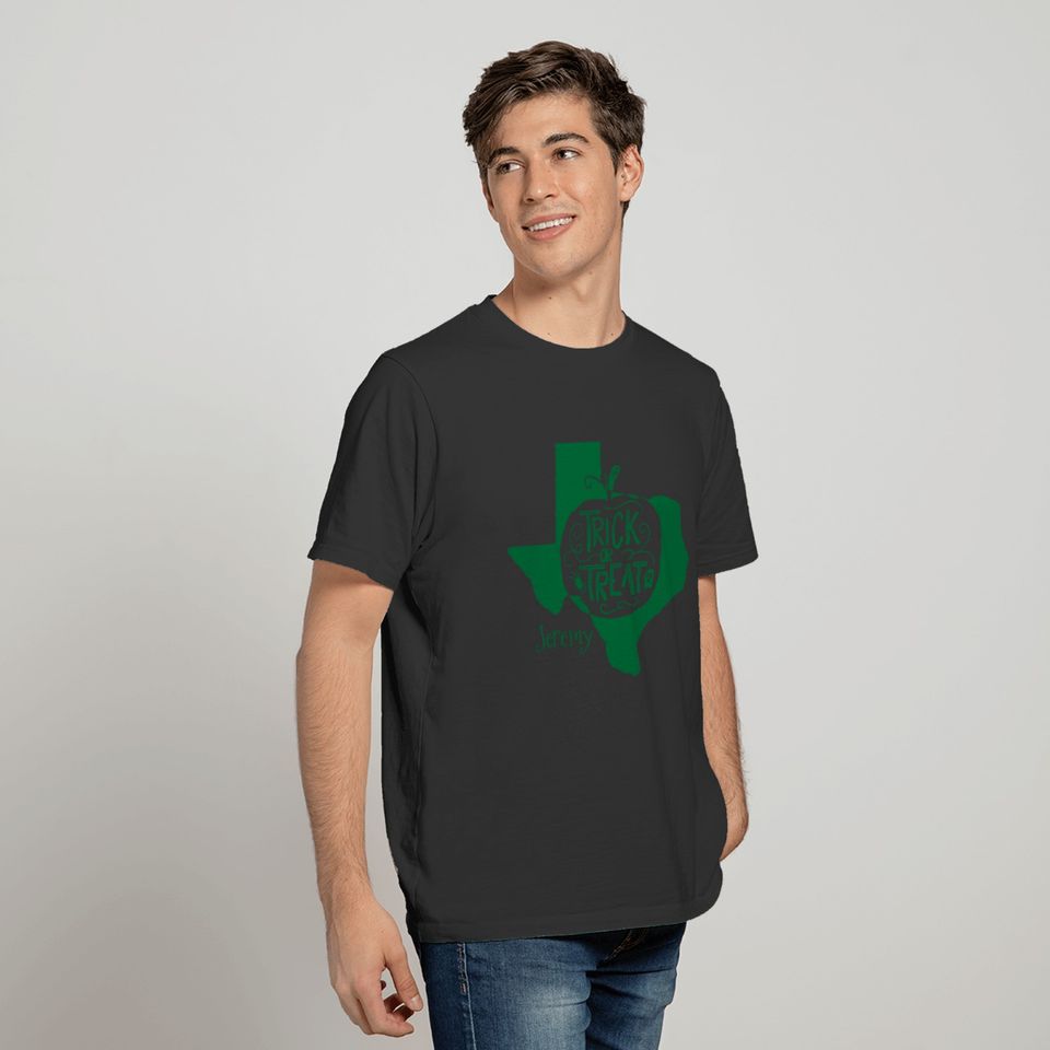 Green Texas Pumpkin Trick Or Treat T-shirt