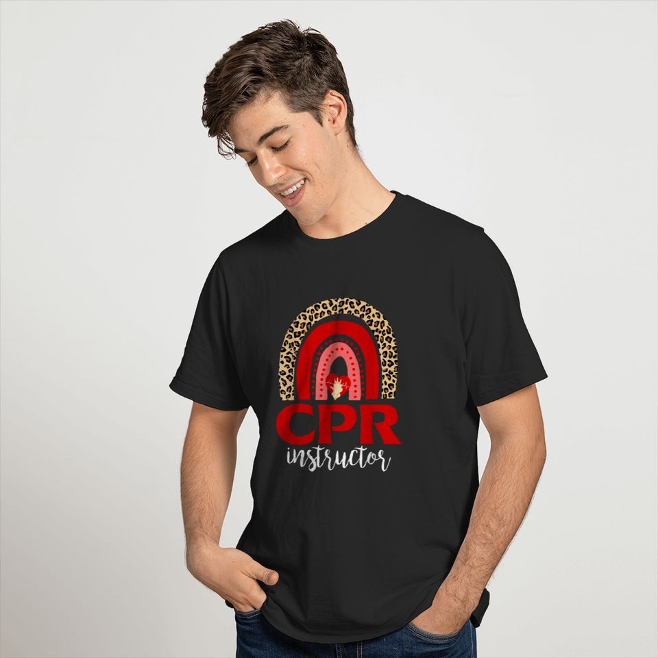 Vintage Rainbow Job Title Worker Funny Cpr Instructor  Gifts T-Shirts