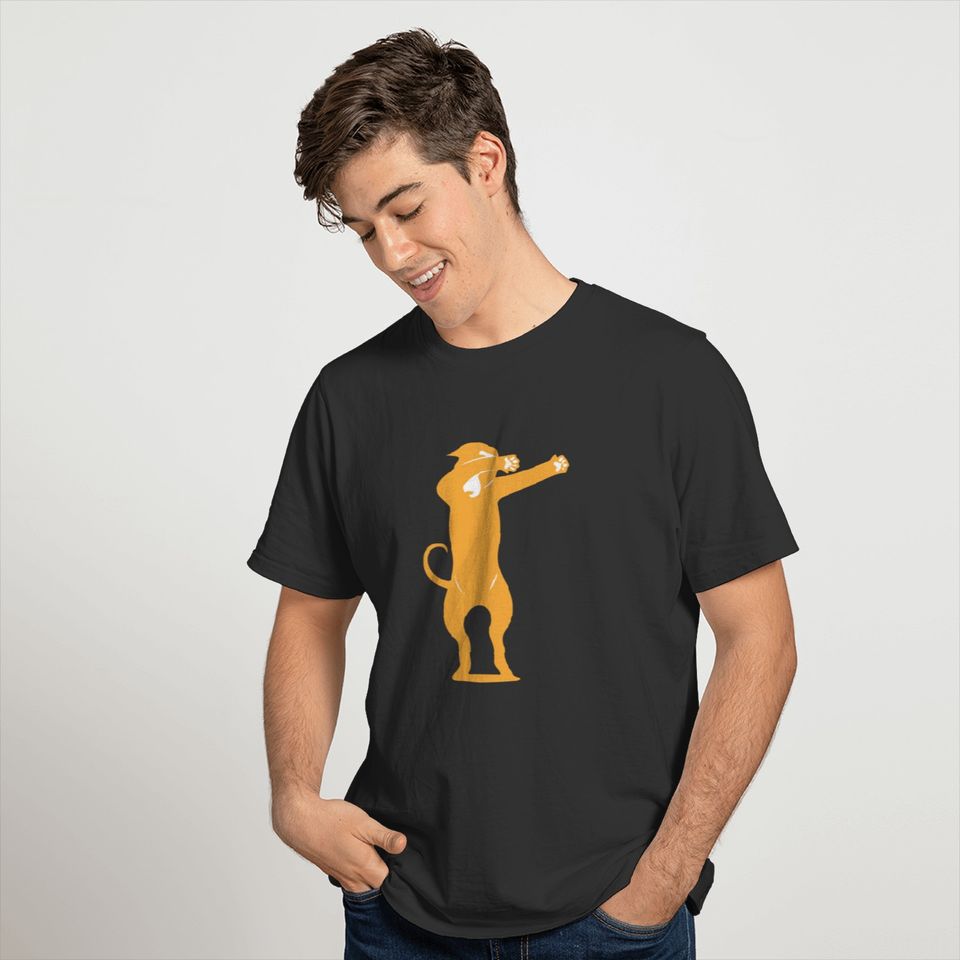 dabbing dog hipster gift T-shirt
