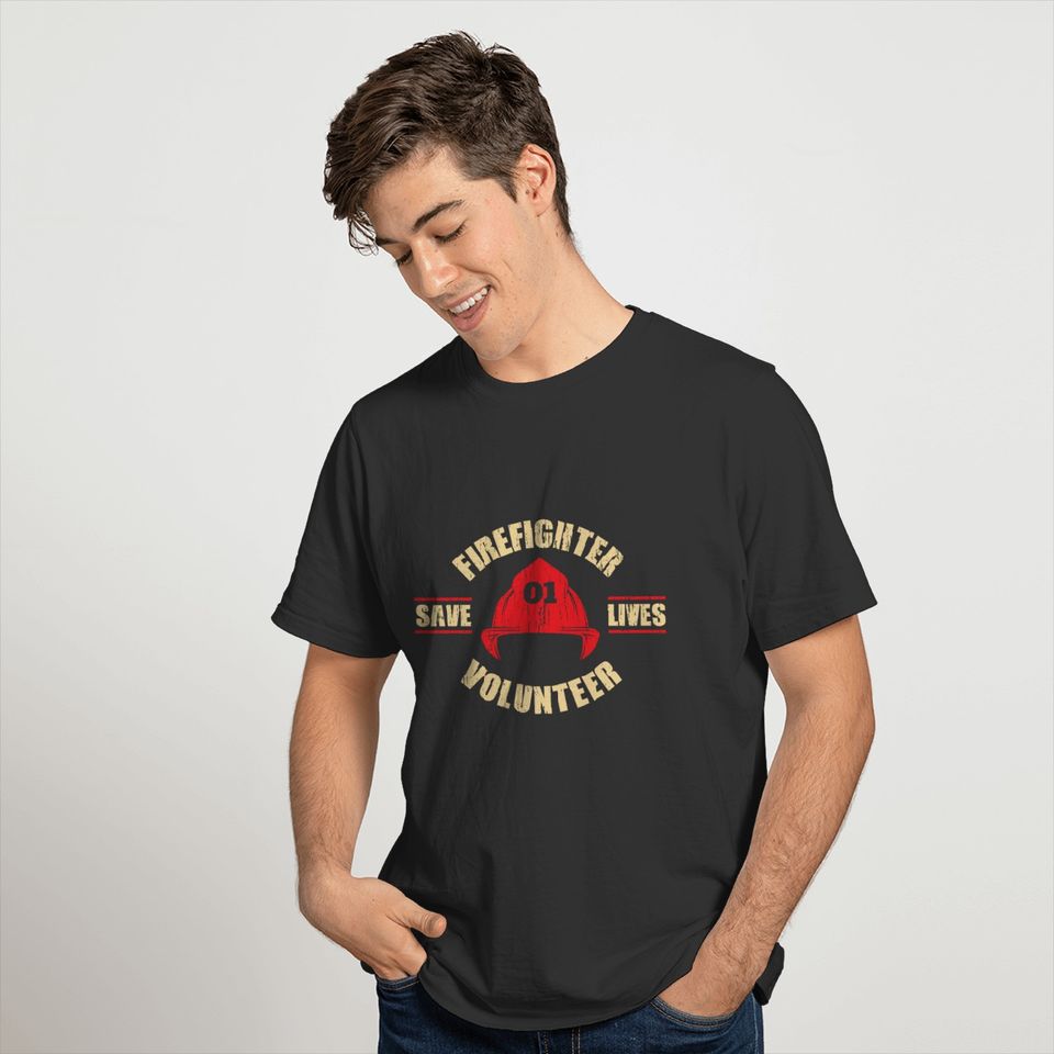 Firefighter volunteer design T-shirt