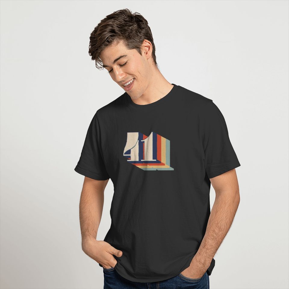 Retro 41 retro number birthday T-shirt