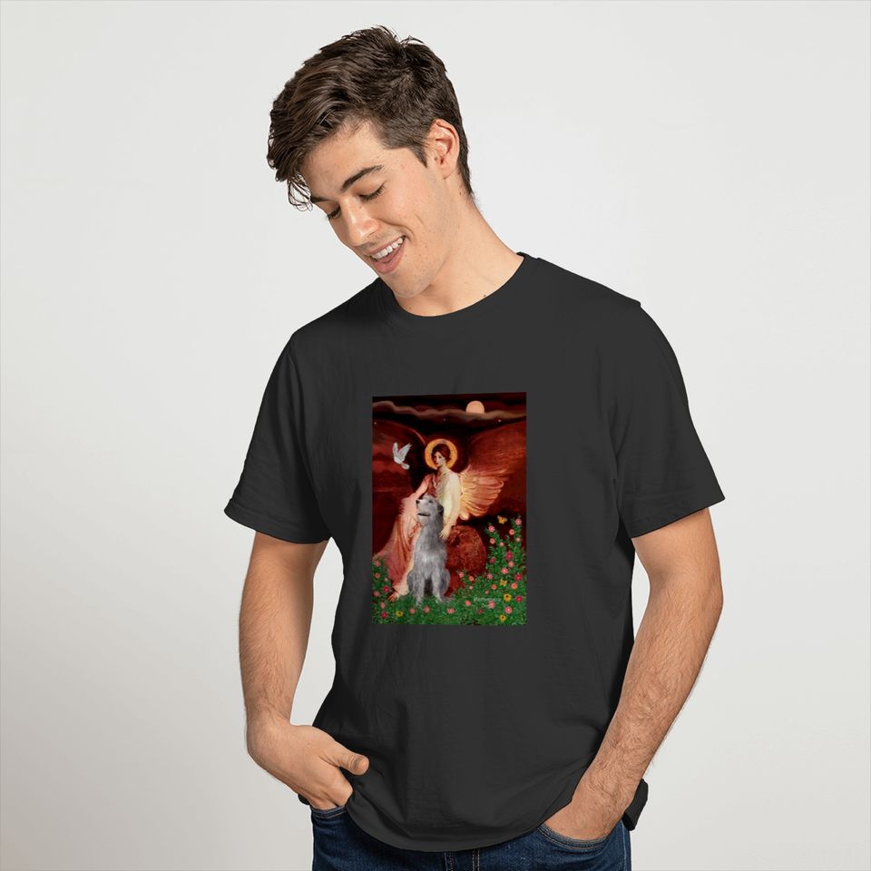 Irish Wolfhound 6 - Seated Angel T-shirt