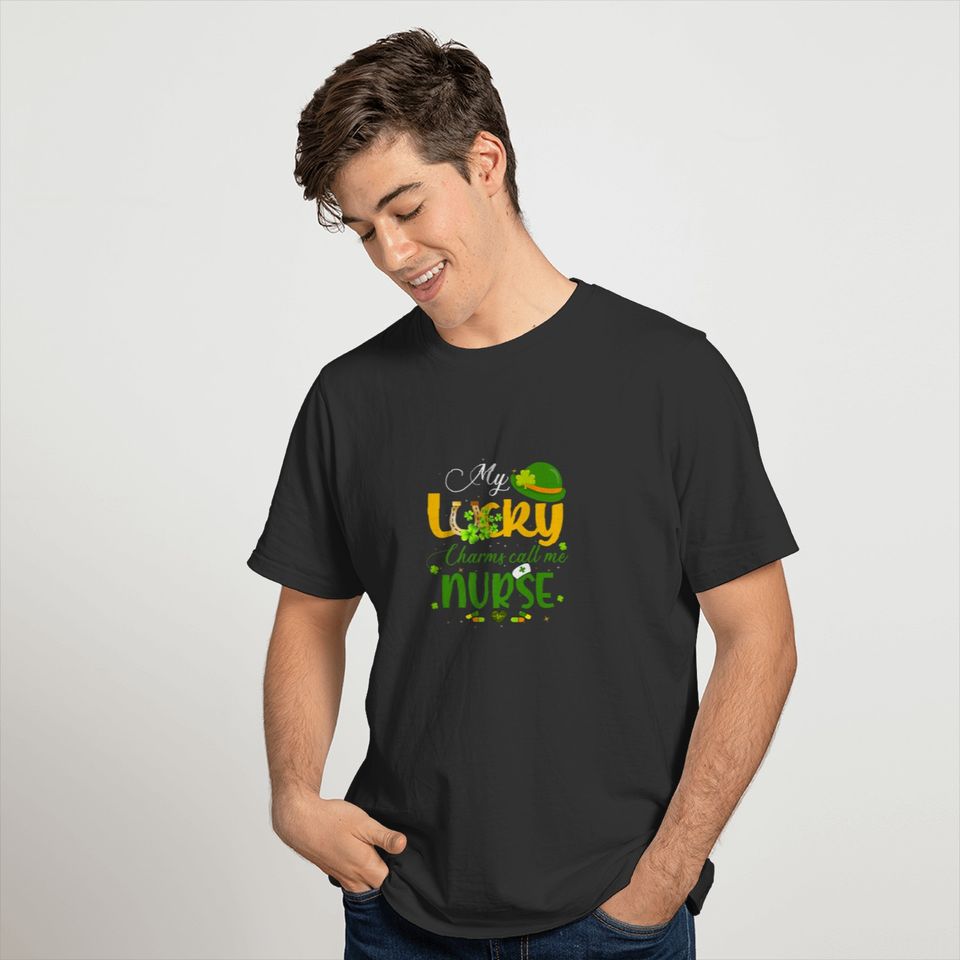My Lucky Charms Call Me Nurse Happy Patricks Day L T-shirt