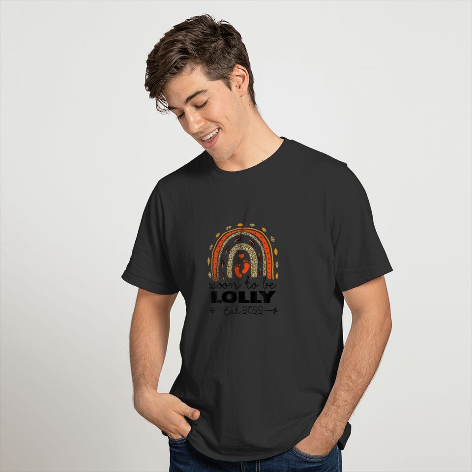 Soon To Be Lolly Est 2022 Funny Mother's Day Leopa T-shirt