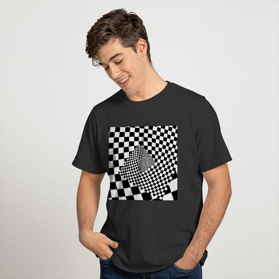 Droste Checkered Spiral T-shirt
