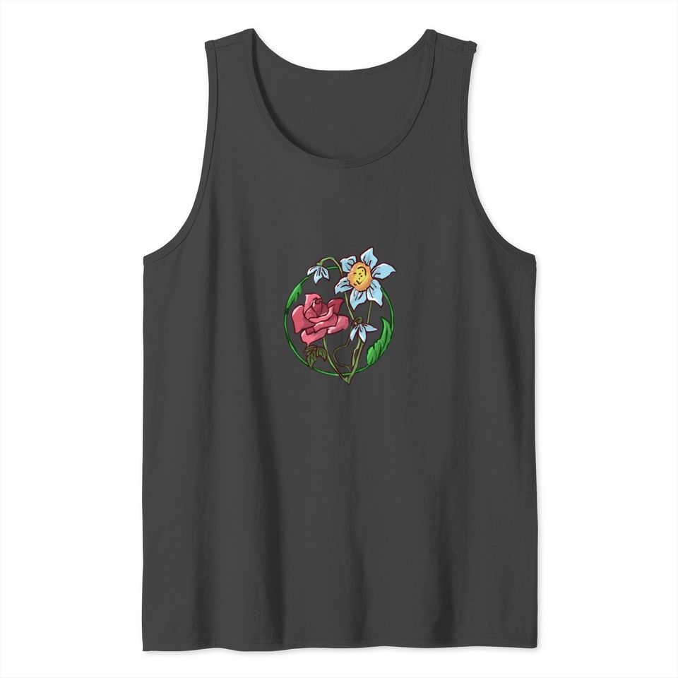 Sunflower and Rose Tank Top