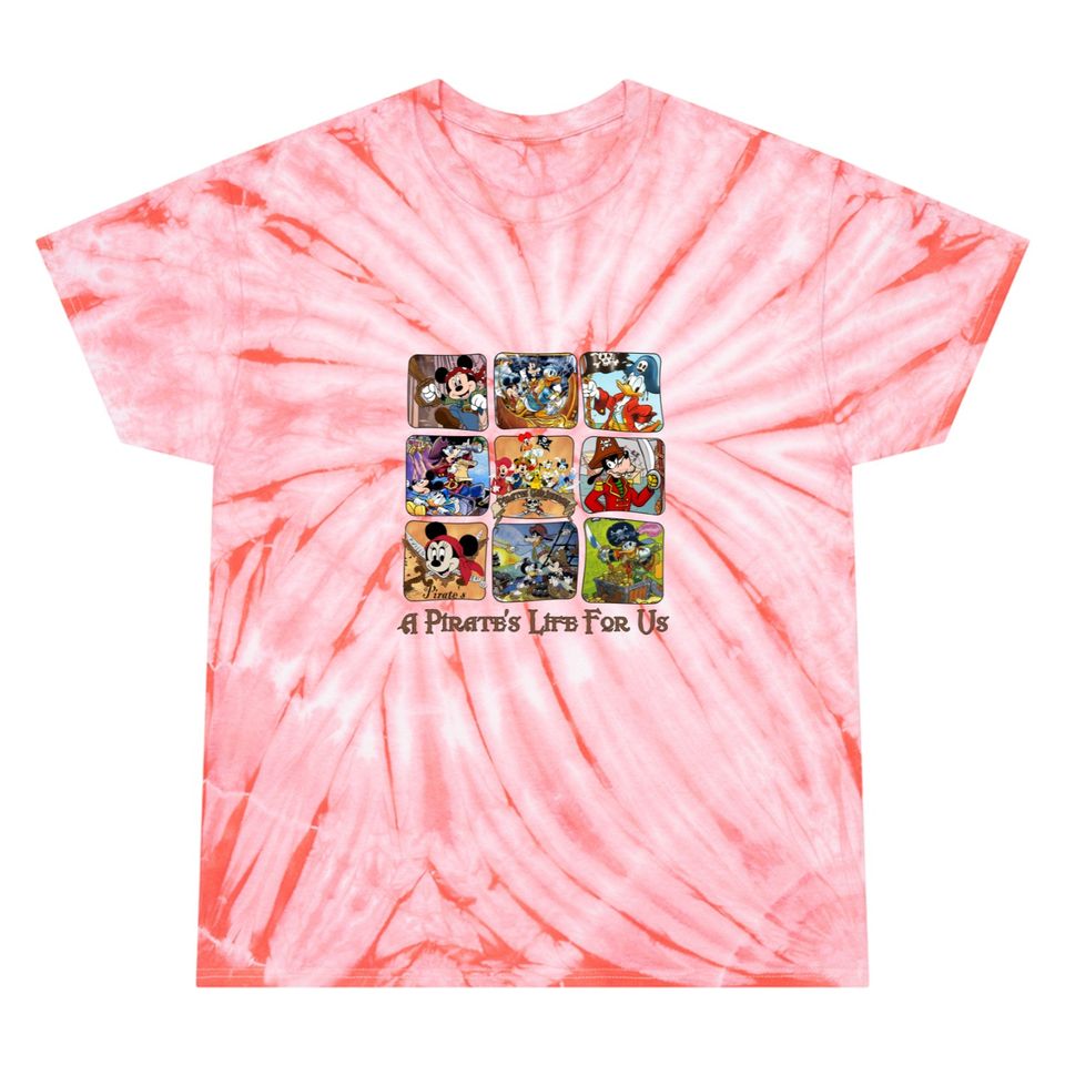 Disney Mickey Mouse & Friends Custom Pirates Of Caribbean A Pirate's Life Tie Dye T Shirts
