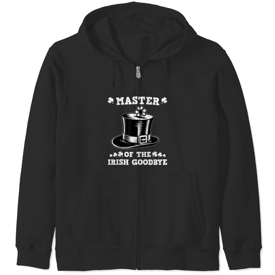 Vintage Master Of The Irish Goodbye St Patrick's Day Clovers trends gifts Zip Hoodies