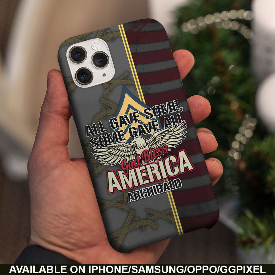 All Gave Some, Some Gave All, God Bless America Phone Case