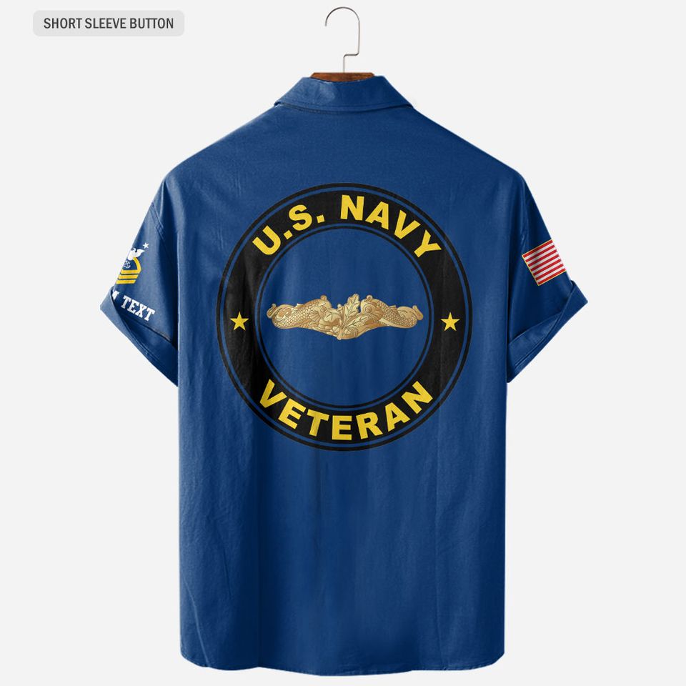 Customized US Navy Skill Badges Shirt Hawaiian shirt