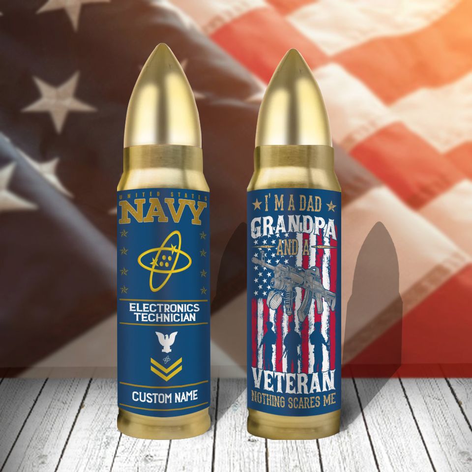 Customized Navy Ratings Bullet Tumbler
