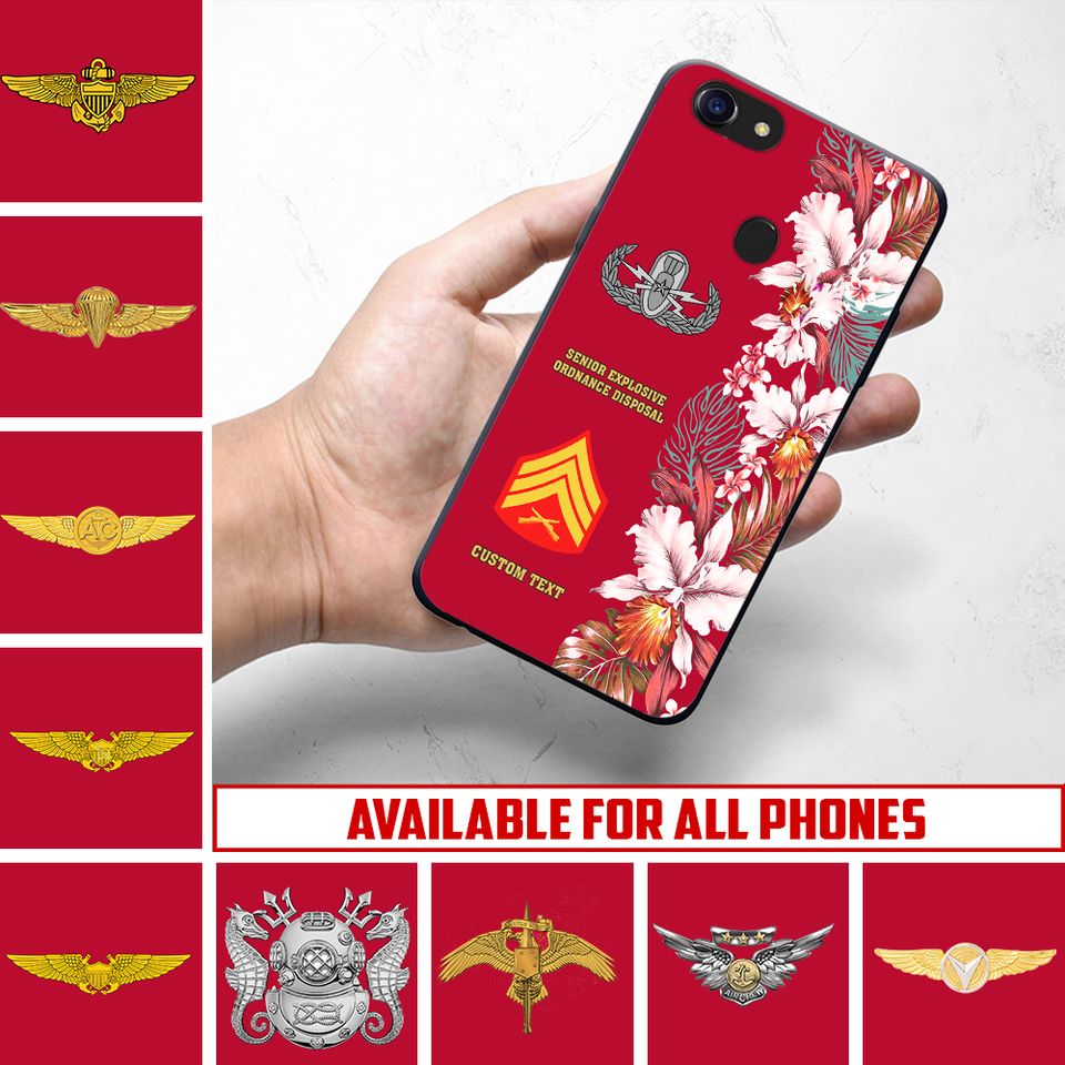 Customized US Marines Skill Badges Phone Case