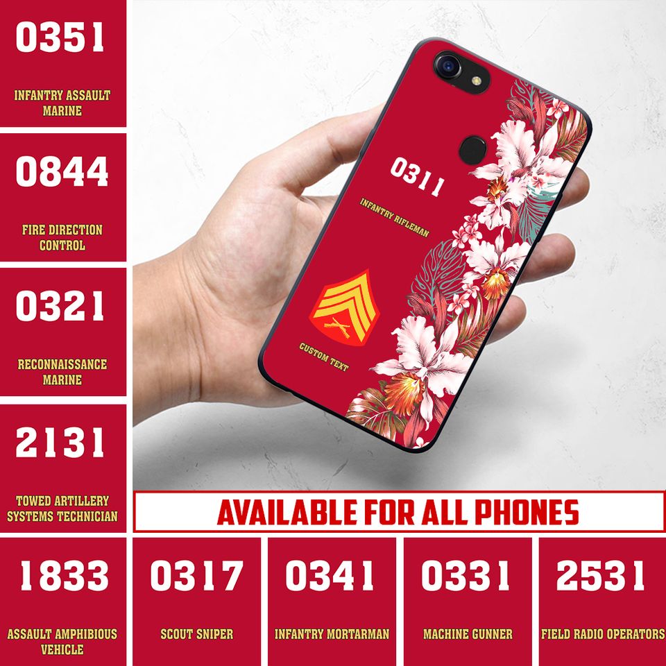 Customized US Marines MOS Phone Case
