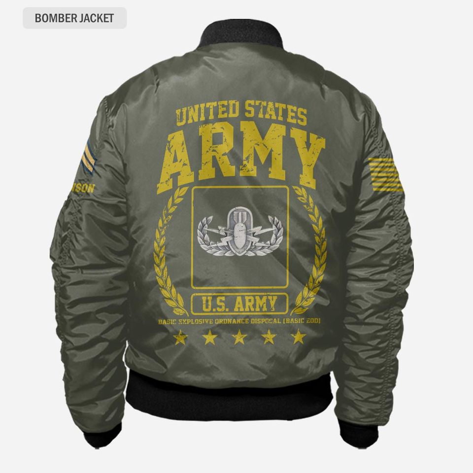 Customized U.S. Army Skills Bomber Jacket