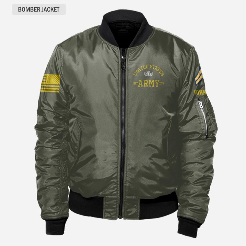 Customized U.S. Army Skills Bomber Jacket
