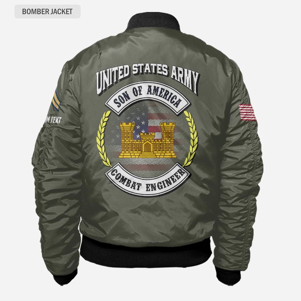 Customized Army Branches – Son Of America Bomber Jacket