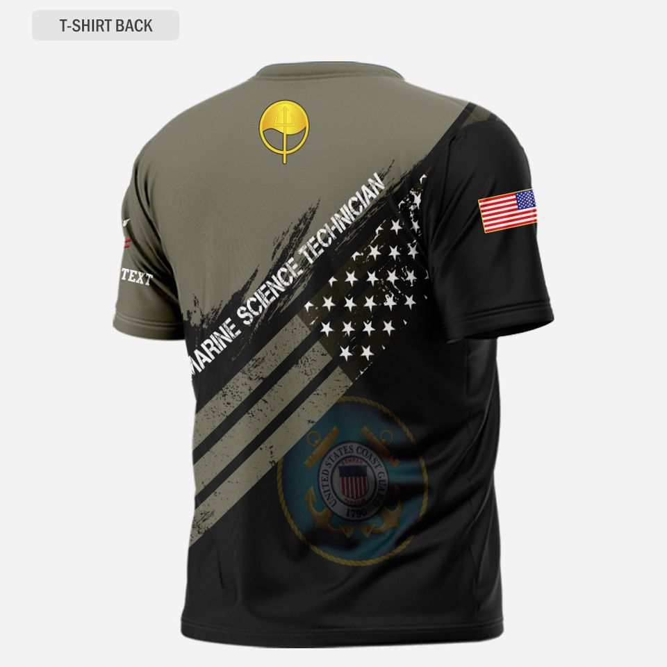 Customized Coast Guard Rating 3D T-Shirt