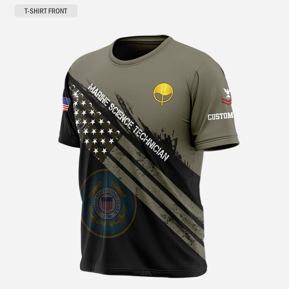 Customized Coast Guard Rating 3D T-Shirt