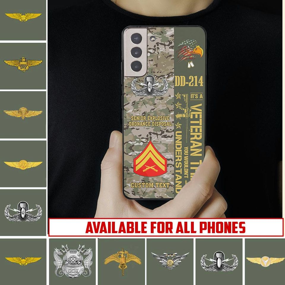 Customized US Marines Skill Badges Phone Case