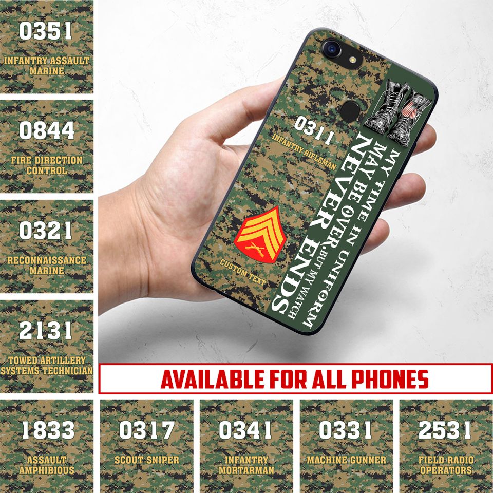 Customized US Marines MOS Phone Case