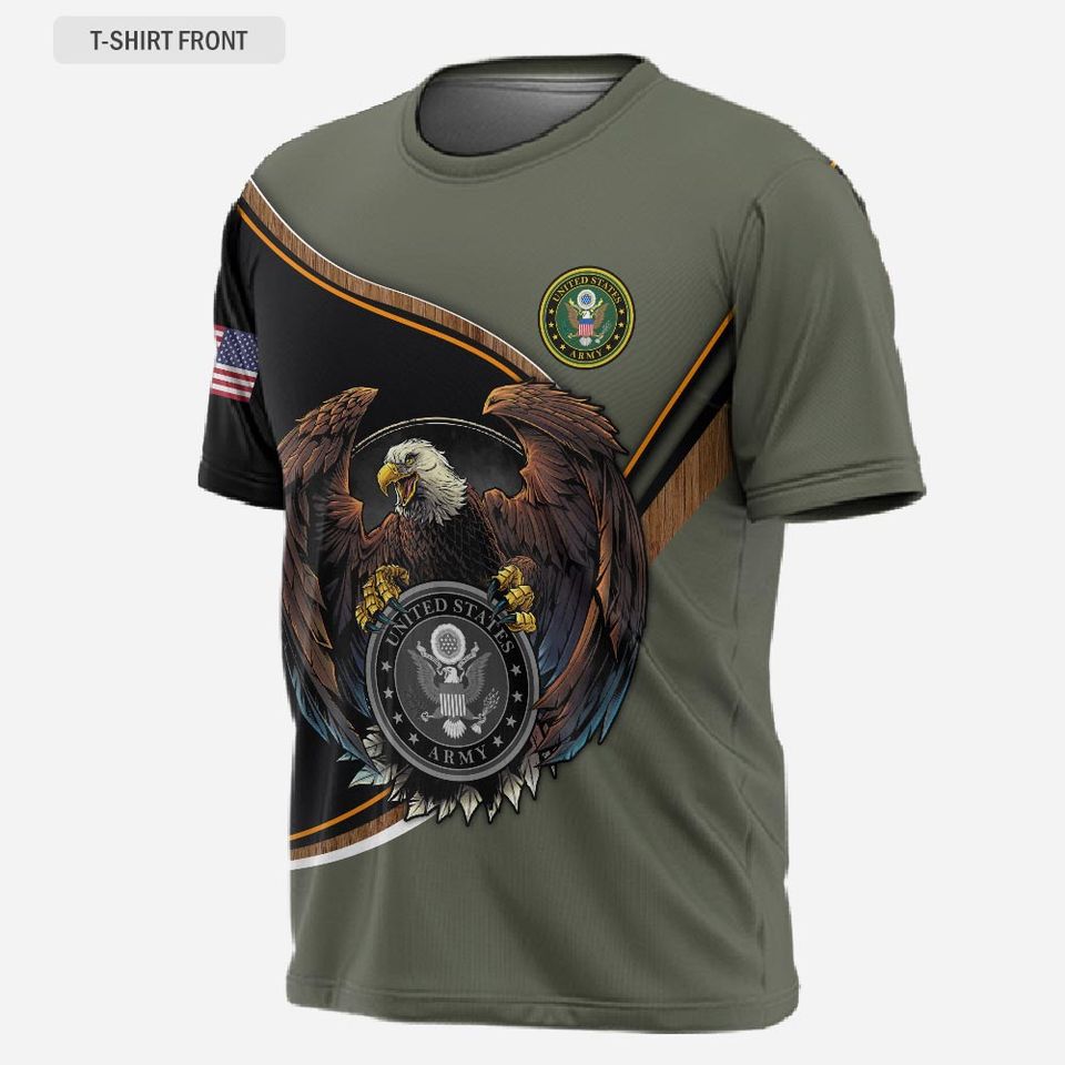 Customized U.S. Army Veteran 3D T-Shirt