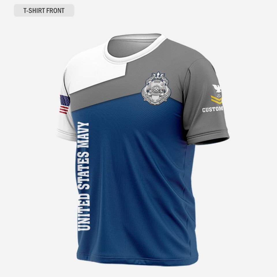 Customized Navy Skill Badge 3D shirt