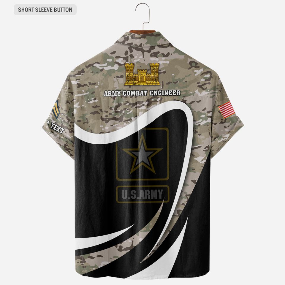 Customized Army Branches US Flag Hawaiian shirt