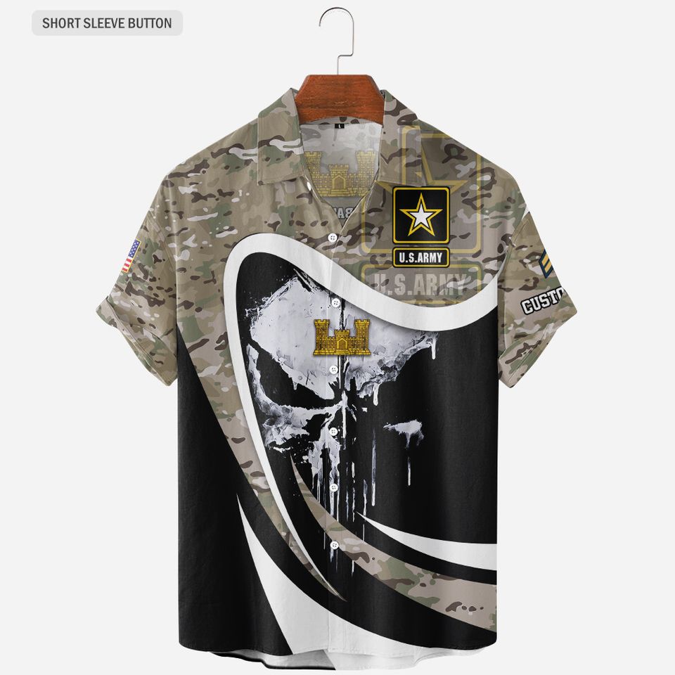 Customized Army Branches US Flag Hawaiian shirt