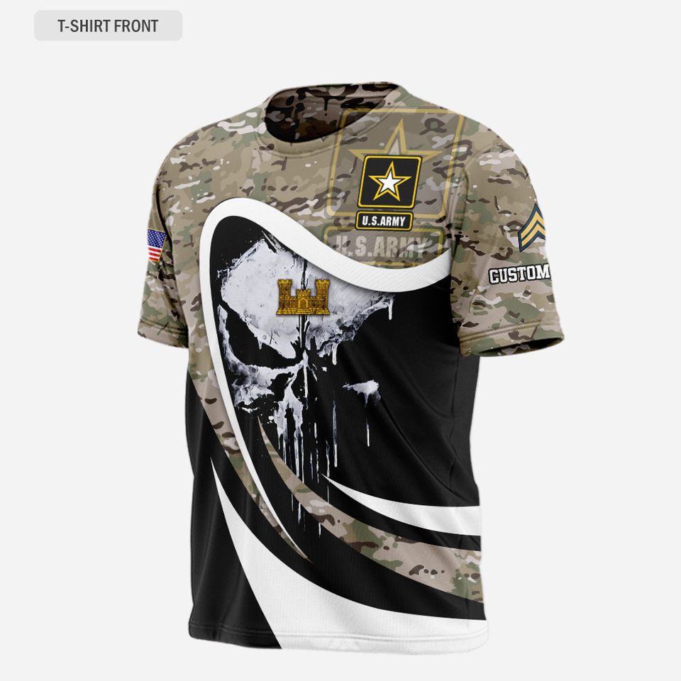 Customized Army Brannches US Flag 3D Shirt