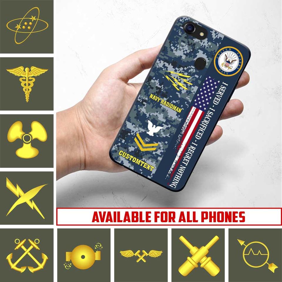 Customized Navy Ratings Phone Case