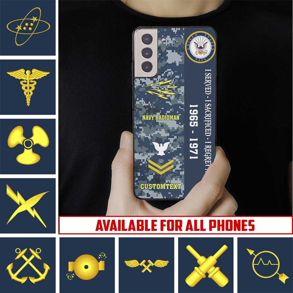 Customized Navy Ratings Phone Case
