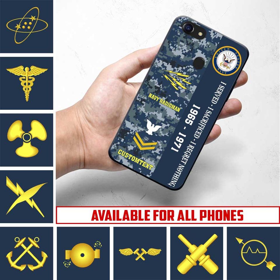 Customized Navy Ratings Phone Case