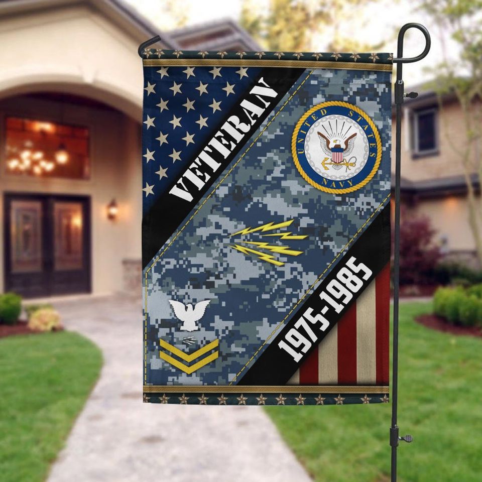 Customized US Navy Ratings Garden Flag