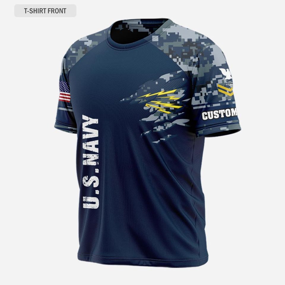 Customized Navy Ratings Camouflage 3D shirt