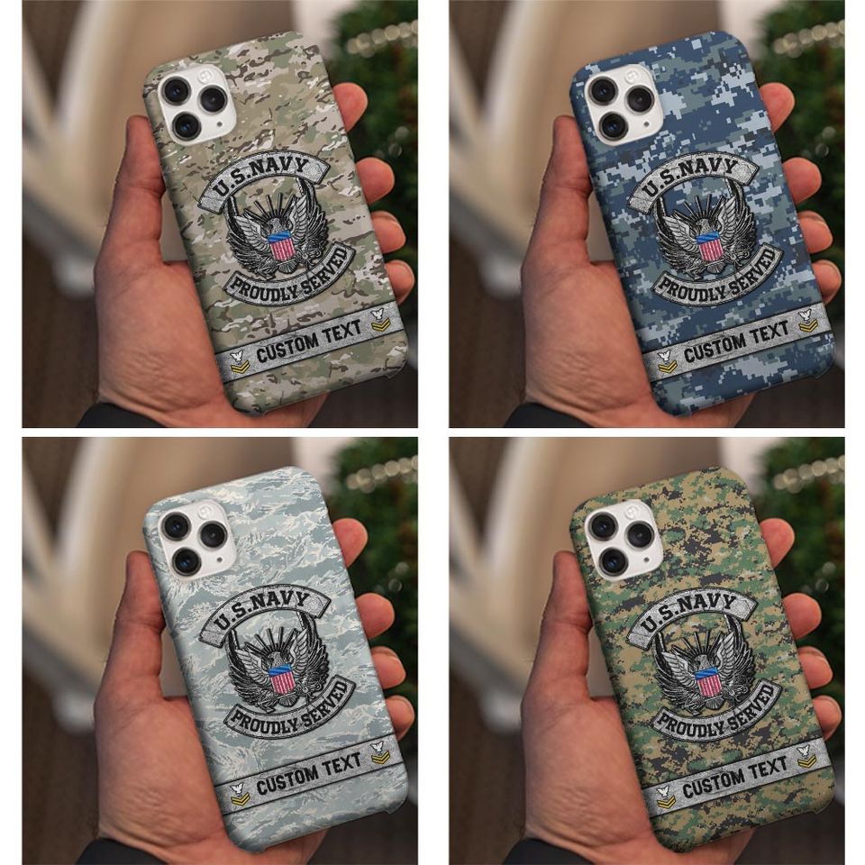Customized US Navy Proudly Served Phone Case