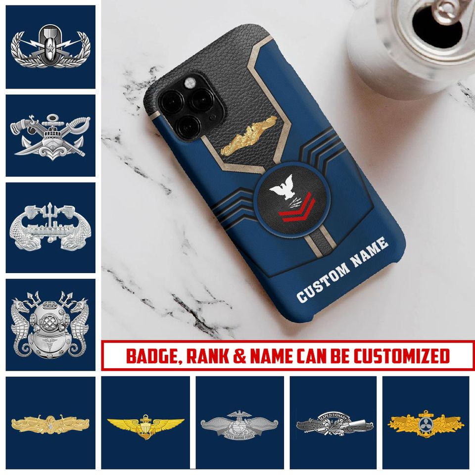 Customized US Navy Badges Phone Case