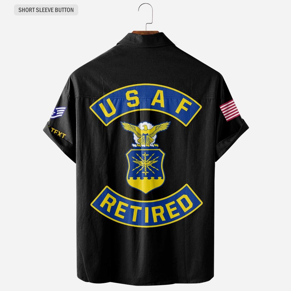 Customized US Air Force Retired Hawaiian Shirt