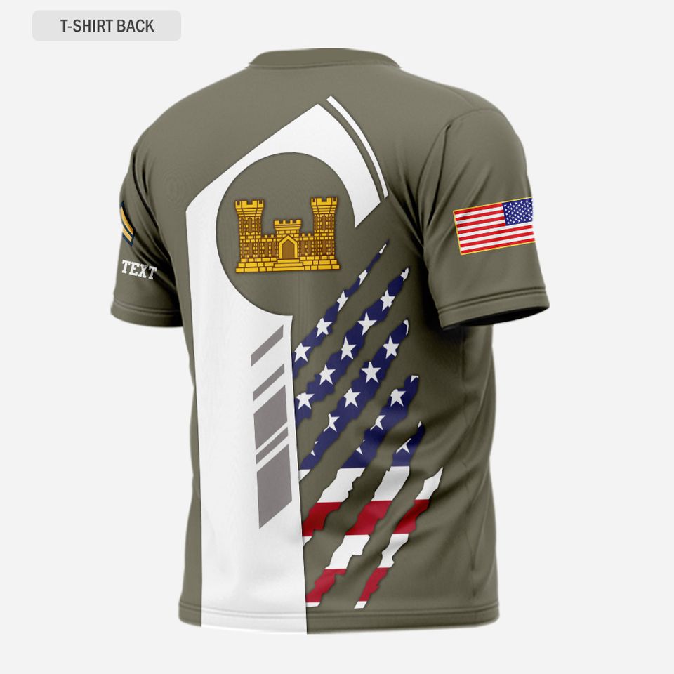 Customized Army Branches 3D T-Shirt