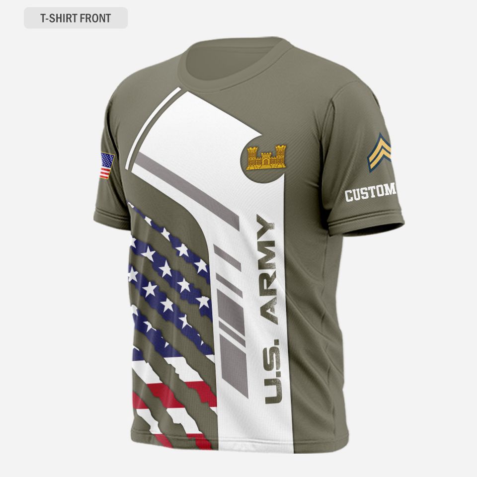 Customized Army Branches 3D T-Shirt